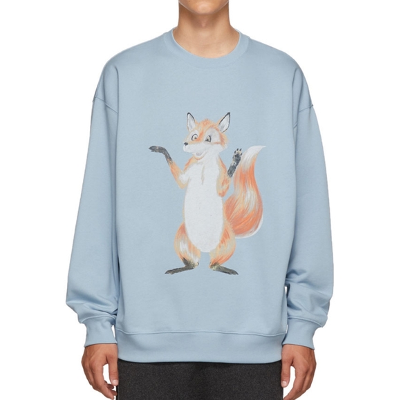 Acne Studios Sweaters - ACNE Studios Blue Fox Sweatshirt M